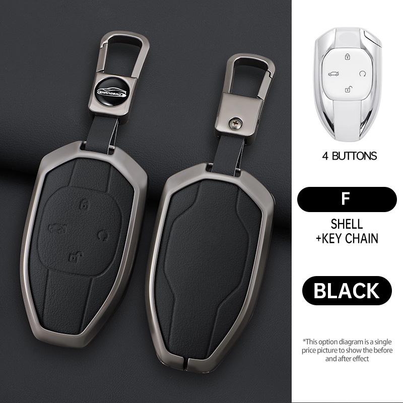 Stylish Leather Car Key Case Cover For Gac Trumpchi Gs4 Gm8 Ga4 Gs5 Gs3 Ga3 Ga6 Sgs7 Legend Gs8 Metal Remote Fob Key Accessories