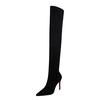 Fashion High Heel Stretch Lycra Thin Heel Pointed Sexy Skinny Pedicure Over Knee Boots