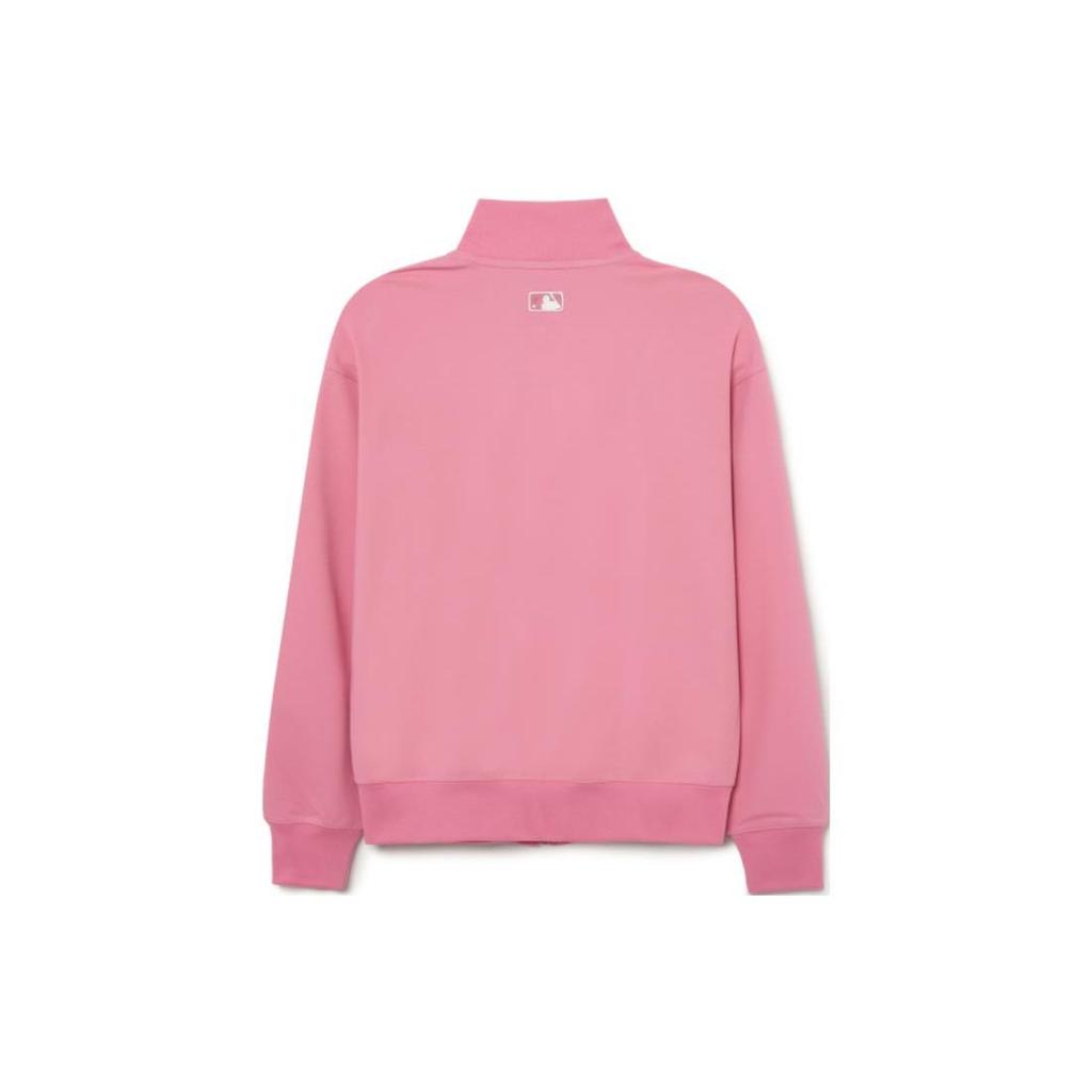 MLB SS23 Los Angeles Dodgers Logo Print Sports Stand Collar Long Sleeve Jacket Unisex jackets Pink 3ATRB0731-07PKL