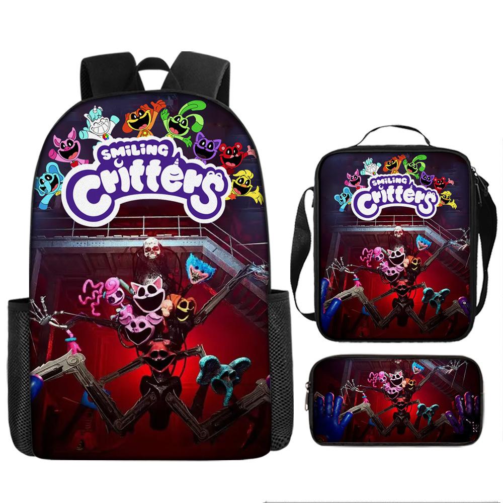 Around Poppy's Game Time Backpack Anime School Bag New Burden Reduction Ridge Protection Elementary School Backpack