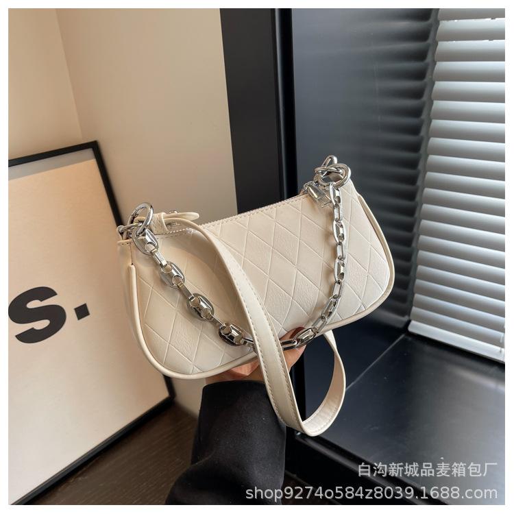 Summer Fashion Small Bag Women's New 2025 Foreign Style Chain Bag Popular Messenger Bag Shoulder Bag Small Square Bag