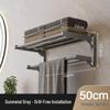 GOWKE Gunmetal Grey Double-Tier Stainless Steel Towel Rack