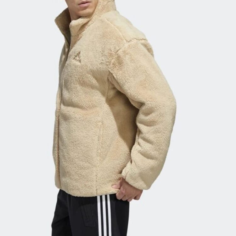 Adidas Jackets Men's Brown Stand Collar Moderate Soft Shell GL7418