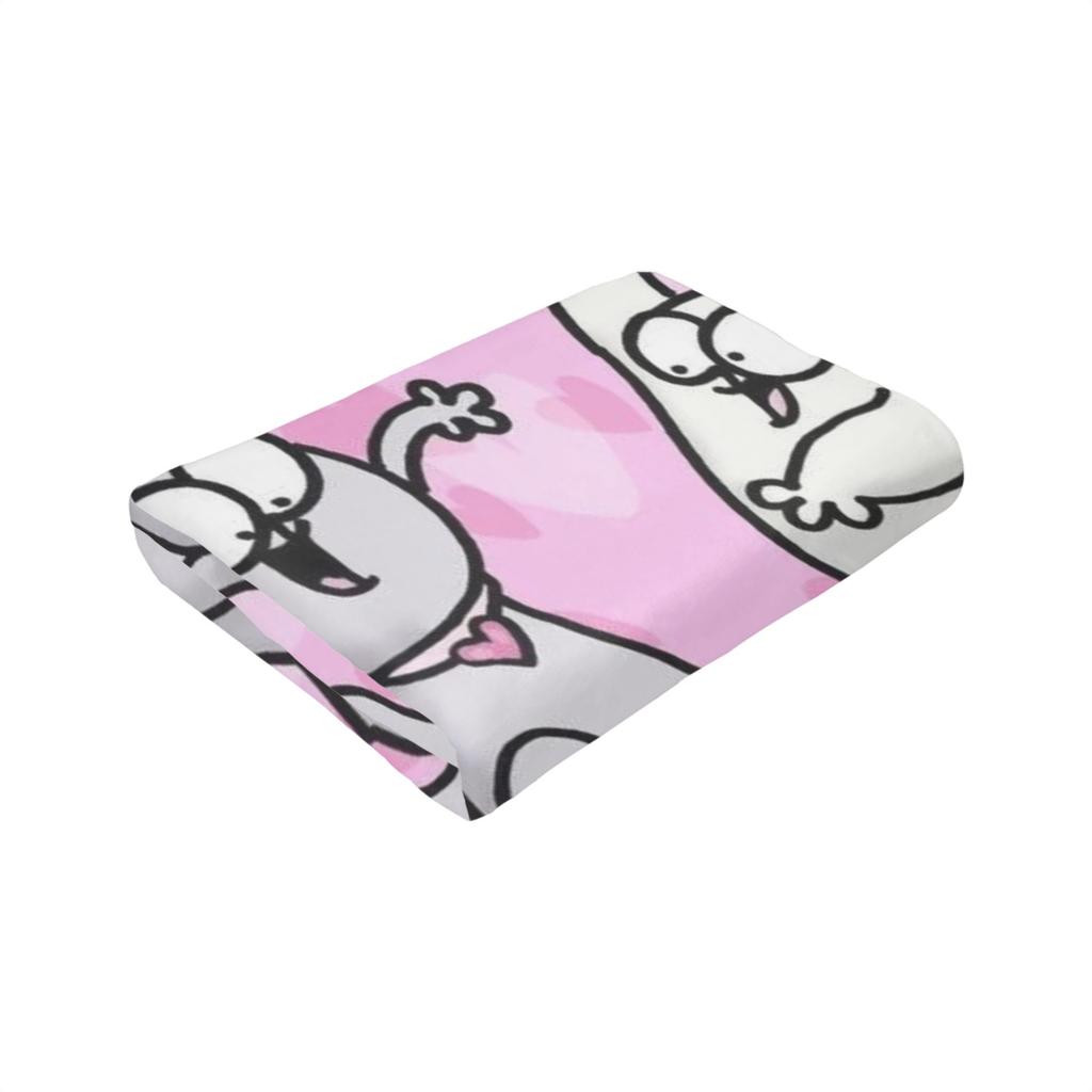 Simons Cartoon Cat Print Blanket For Men Women Warm Cozy Fluffy  Throw Blankets for Living Room 50x60 Inches Multiple Sizes