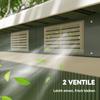 Metall-Werkzeughaus 6,3m³ 280x130x172cm Werkzeugschuppen mit Pultdach Schiebetür Wetterfestes Gartenhaus Outdoor Gartenhaus Schrank für Hinterhof Outdoor
