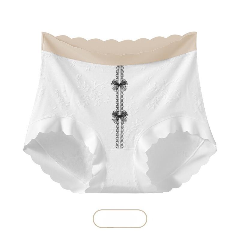 Women Summer New Cotton Anti Bacterial High Waist No Mark Hip Briefs