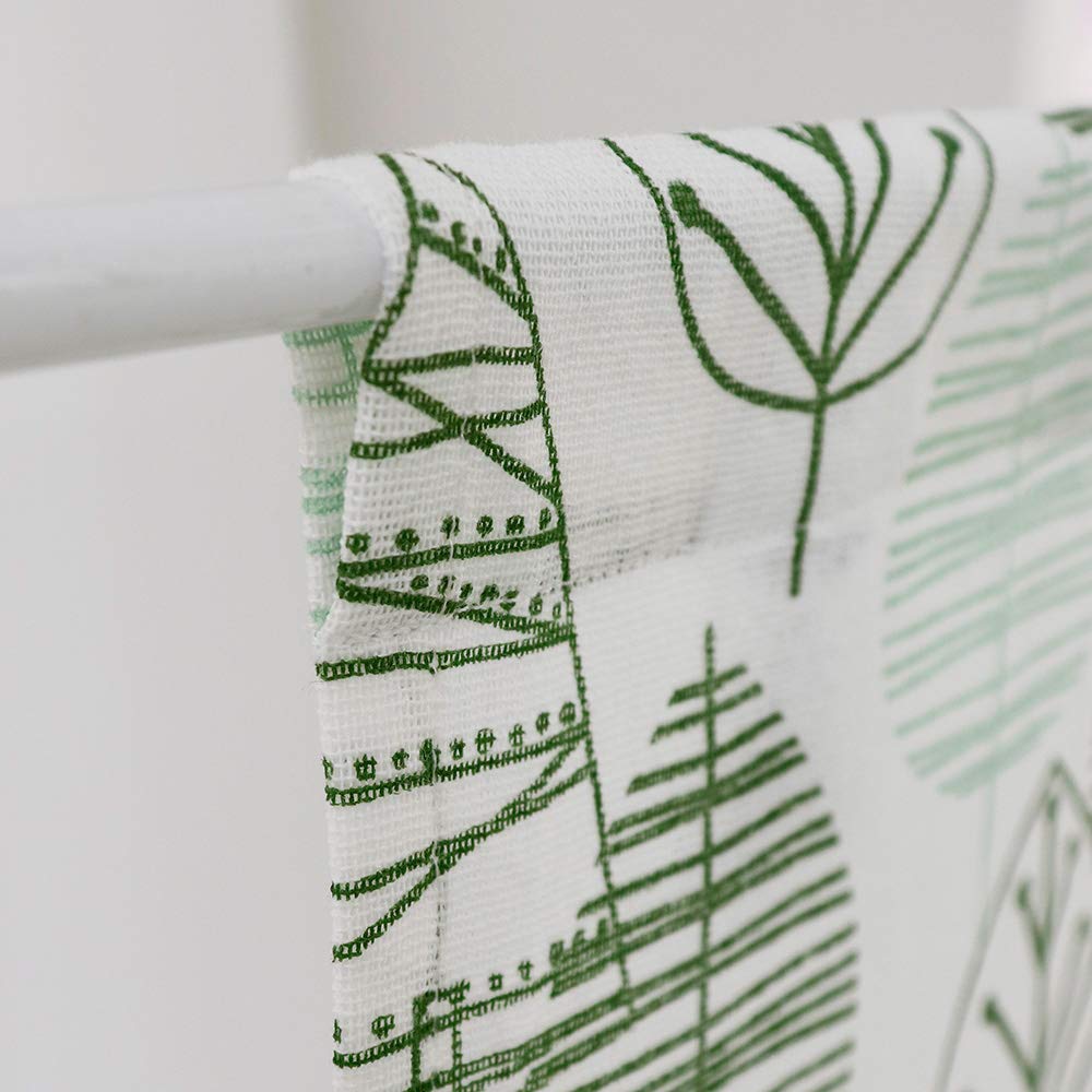 Sunny day fabric Nordic Leaf Tree 85cm wide x 150cm Scandinavian cotton & Curtain, long, design, 100%