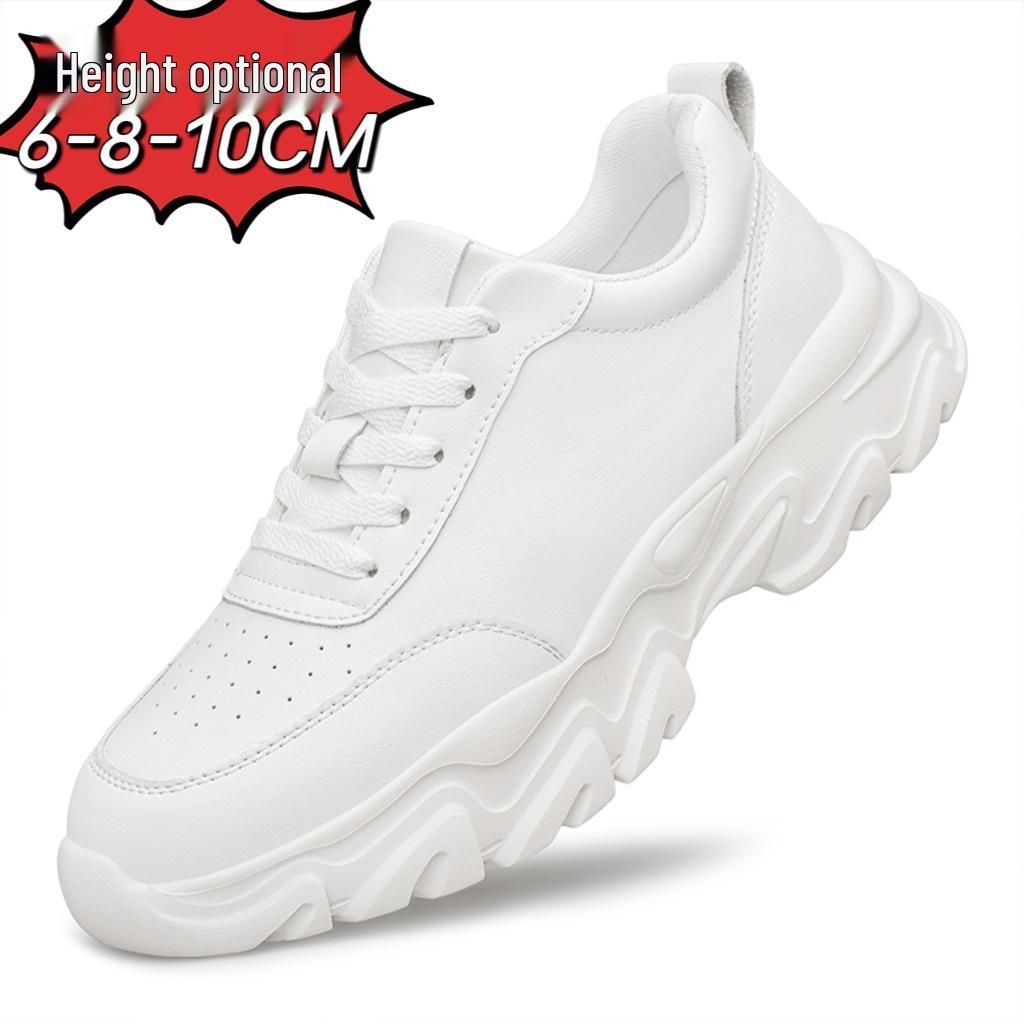 Men's Large Platform Sneakers with 6cm Height Boost, Thick Sole, Casual Sports Design, Suitable for Students and Couples