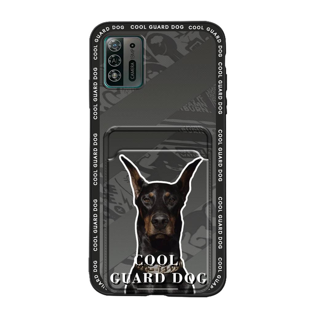 Anti-dust Durable Phone Case For ZTE Blade A52 Lite Card Slot Cartoon Full Wrap Shockproof Waterproof Graffiti Silicone