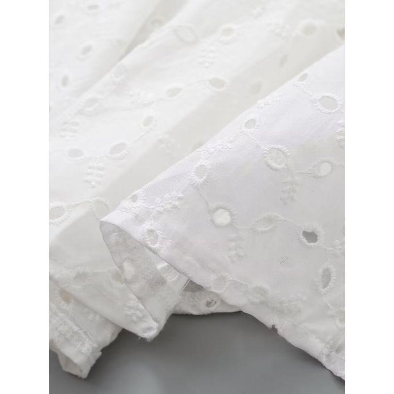 Kaslead New Arrival Women's Clothing Fashion Style Fashion Casual Cut Out Embroider Hanging Collar Dress 4786282