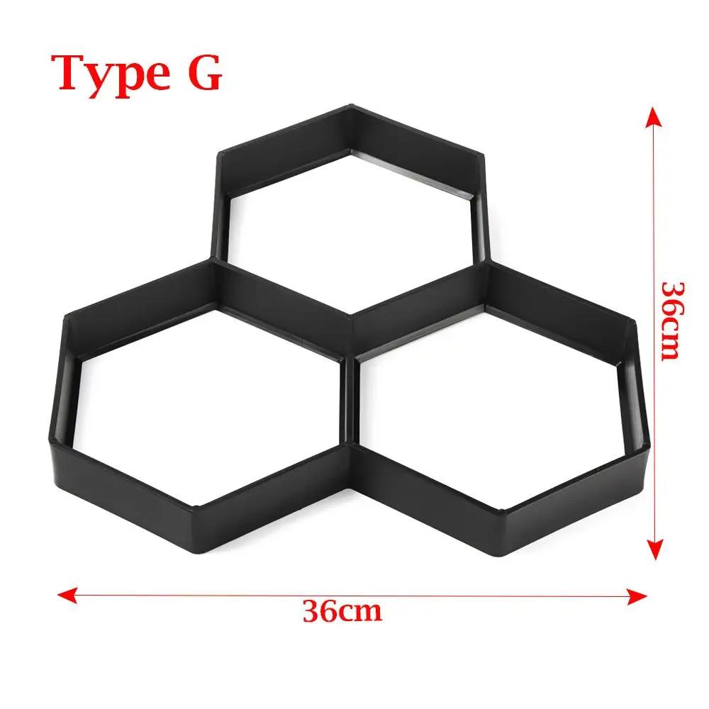 Manually Floor Pavement Lawn Decoration Variety Shapes Beton Brick Maker Concrete Molds Cement Mould DIY Garden Path