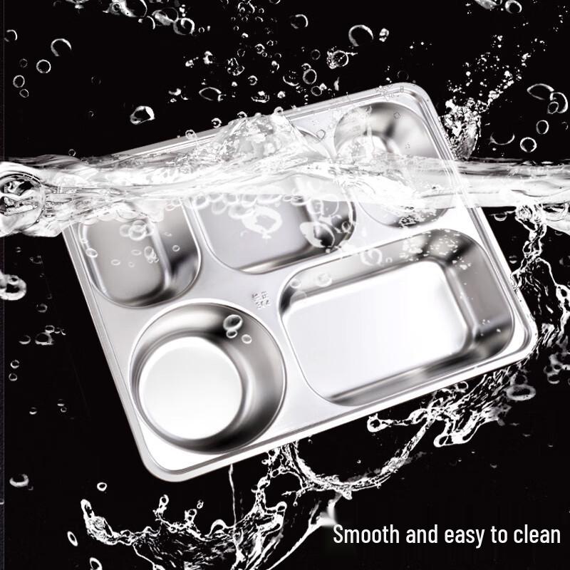 304 Stainless Steel Partitioned Lunch Box with Lid