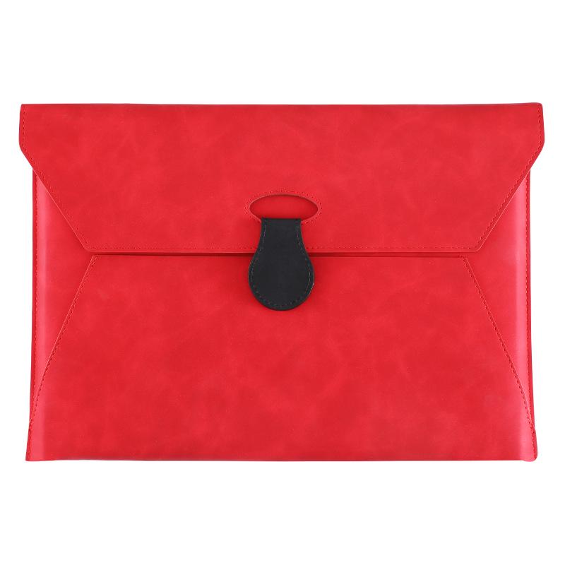 A4 Large Capacity Waterproof Leather Document Bag with Logo Printing