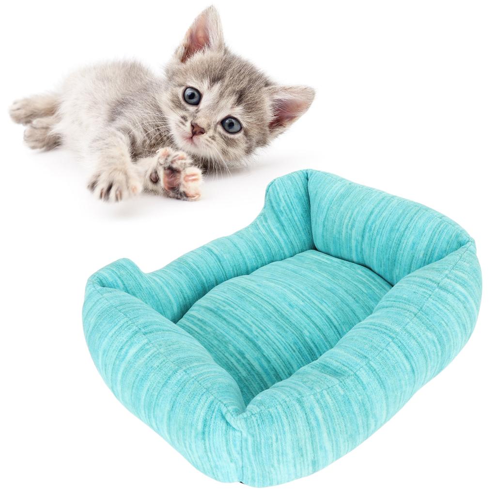 Pet Sofa Bed Soft Flannel Skin-friendly Cat Bed with Sponge Filling for Relaxation Resting Place