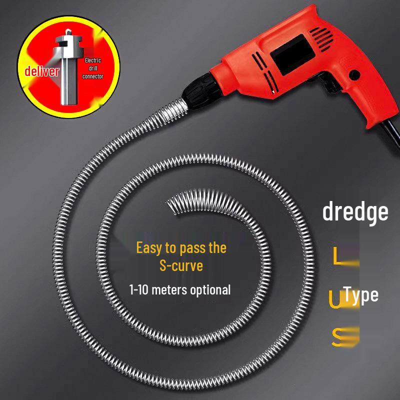 Drain Unblocking Tool: Multi-Purpose Toilet Plunger with Soft Spring for Effortless Pipe and Toilet Unclogging.