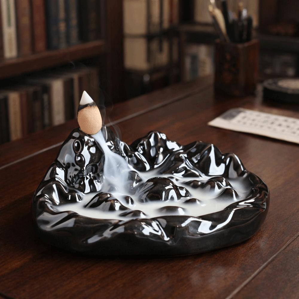 Mini Backflow Incense Burner Alpine Flowing Water Incense Burner Ornament  Meditation