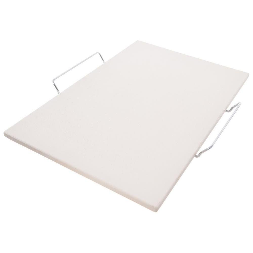 Fireclay pizza stone with stand, 2 pieces