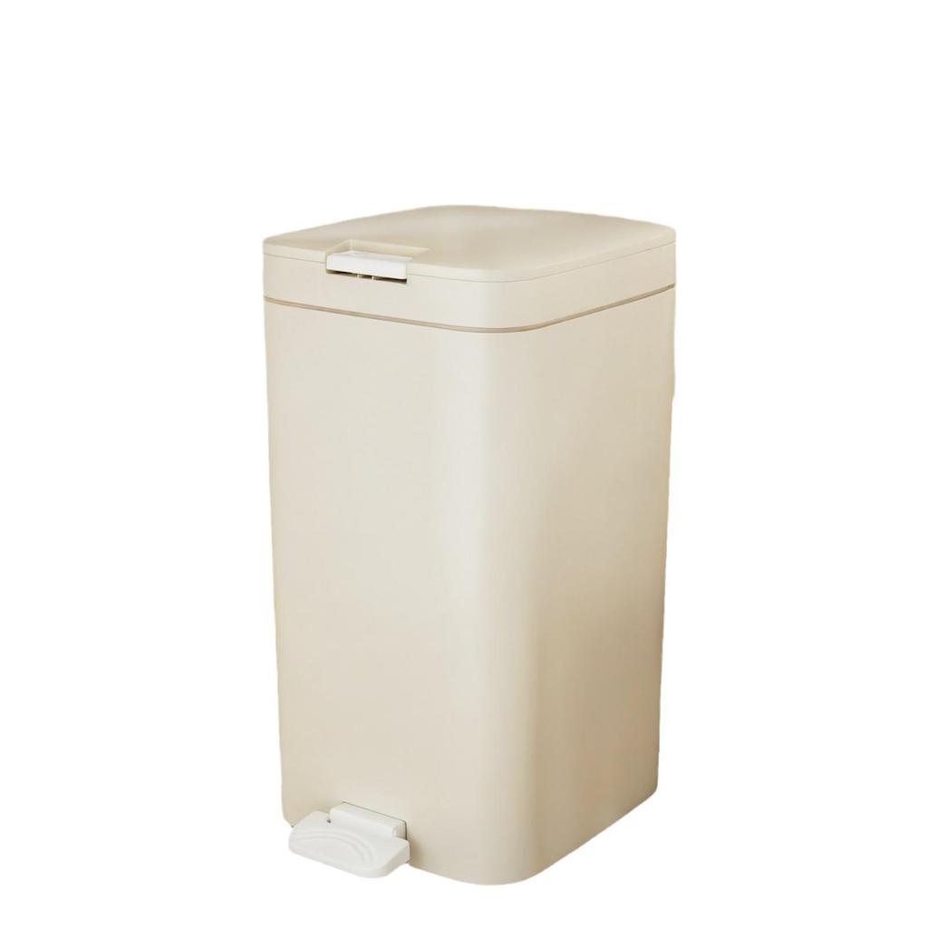 High-End Large Capacity Plastic Foot Pedal Trash Can for Bathroom and Living Room