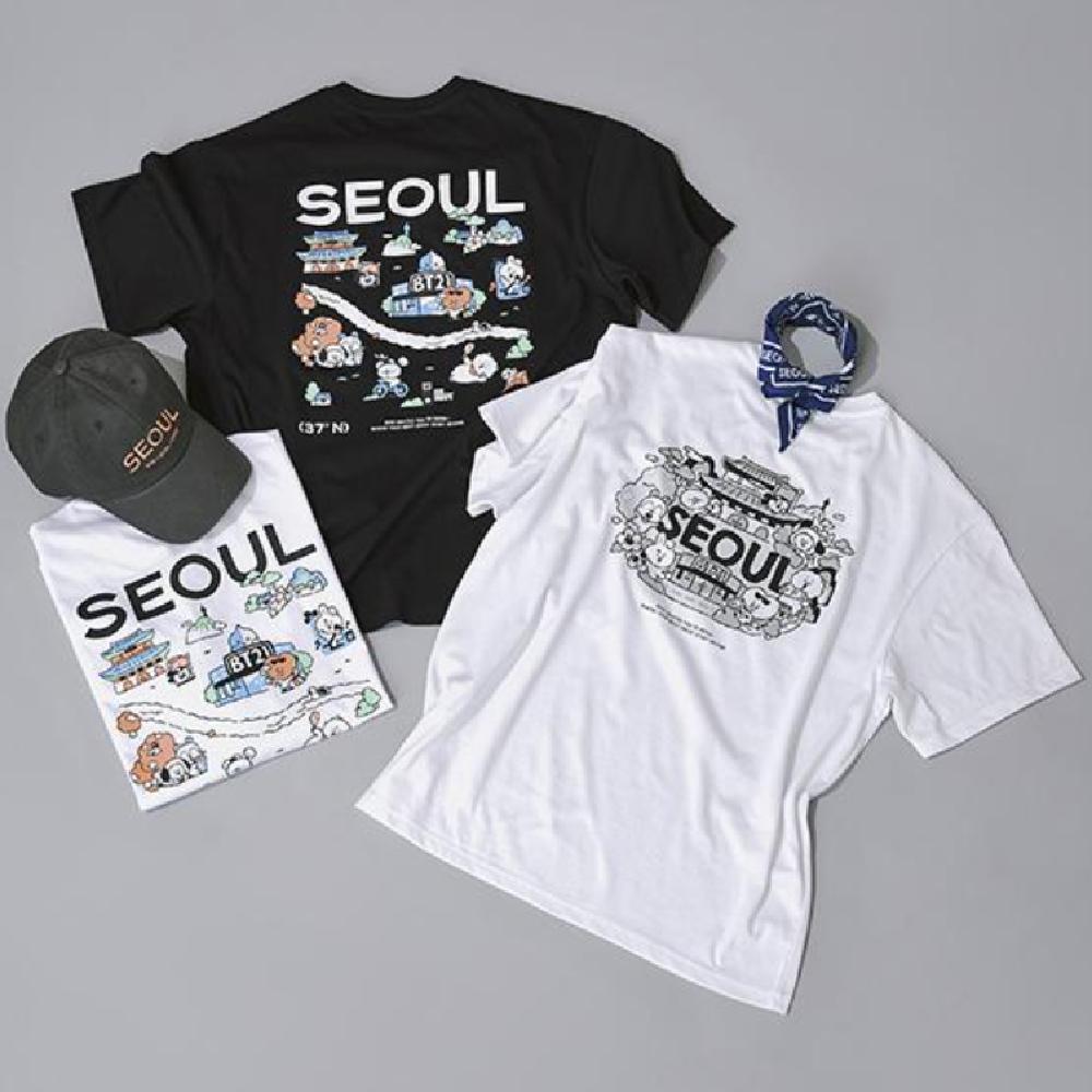 

BT21 SEOUL Edition Short Sleeve T-shirt ver.1 Black M size