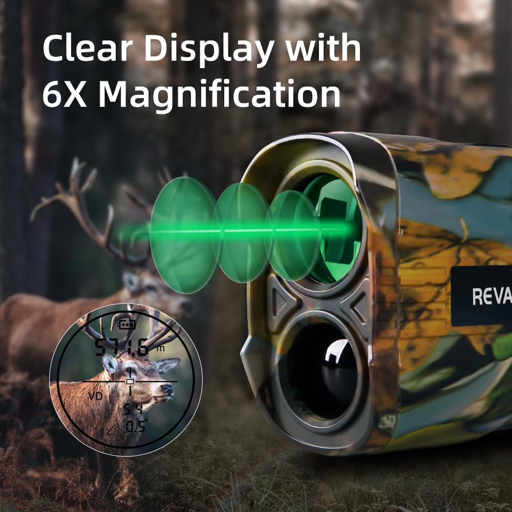REVASRI Mini Hunting Rangefinder 1000yds Camo Range Finder Multi Functional High-Precision Rangefinder for Outdoor Wild Hunting