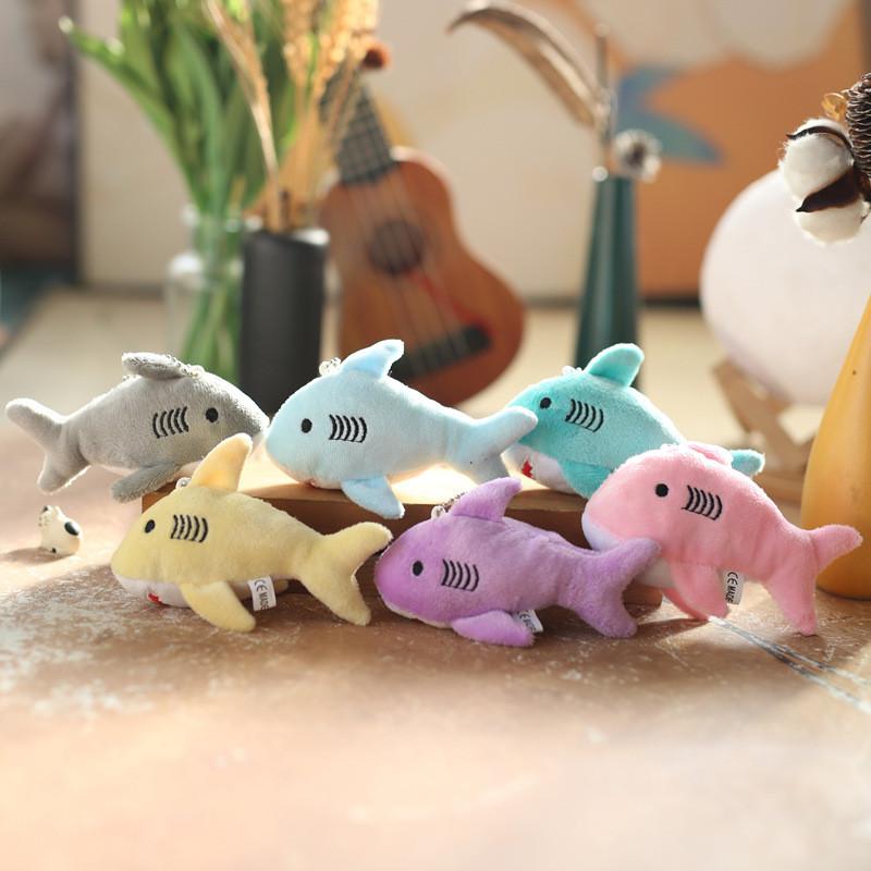 Shark Fun Plush Keychain Adorable Stuffed Animal Doll With Soft Crystal Fabric For Bags