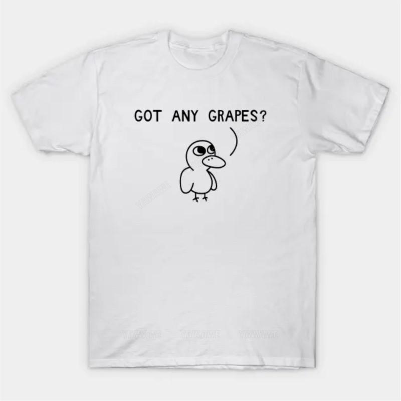 

New fashion brand teeshirt cotton tshirt Got Any Grapes T shirt male Oversized short sleeve black top unisex casual teeshirt S