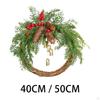 Door Front Wreath Artificial Flowers Garland Festive Christmas Holiday Wall