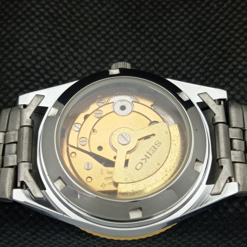 BRUKT SEIKO 5 AUTOMATISK JAPAN HERRE KLOKKE SJELDEN GYLDEN URVERK 575a-a304886-9 SKU575a-a304886