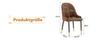 Set of 2 Dining Chairs with Brown Technology Fabric, Lightning Pattern Backrest, Thickened, Highly Elastic Padding, Sturdy Metal Frame