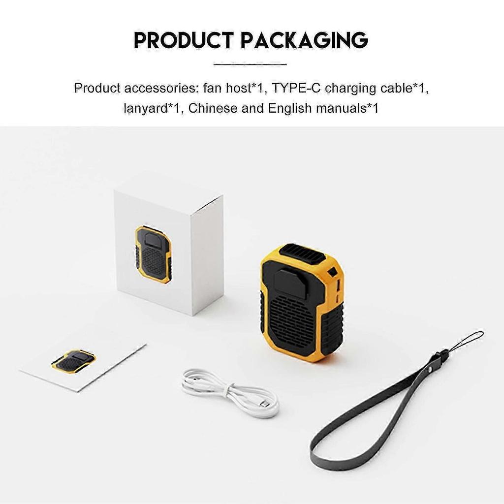 New Arrive 6000mAh Portable Waist Clip Fan Belt Fan Body Fan Strong Airflow, 3 Speeds, Rechargeable Belt Clip Fan with USB Port SZRH A-X