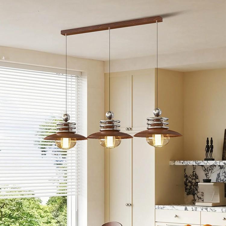 Dopamine Dining Table Set with Swing Arm Pendant Light and Eye-Protecting Ceiling Light for Kids