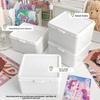 Pure White Flip-top Storage Box for Cards, Card Organizer, Card Storage Material, Dust-proof Storage, Desktop Stationery Organizer Box