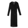 LANCY French Style Elegant Velvet Long Dress