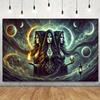 VIKAMA Gothic Hecate Realism and Fantasy Goddess Tapestry Wall Decoration Bedroom and Games Room Home Decor Hanging