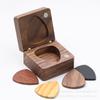 Solid Wood Black Walnut Guitar Pick Storage Box