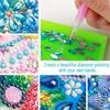 DIY Rhinestones PU Diamond Painting Notecard Box with 160 Sheets Paper Gem Art Sticky Note Holder Gem Painting Memo Pad Holder