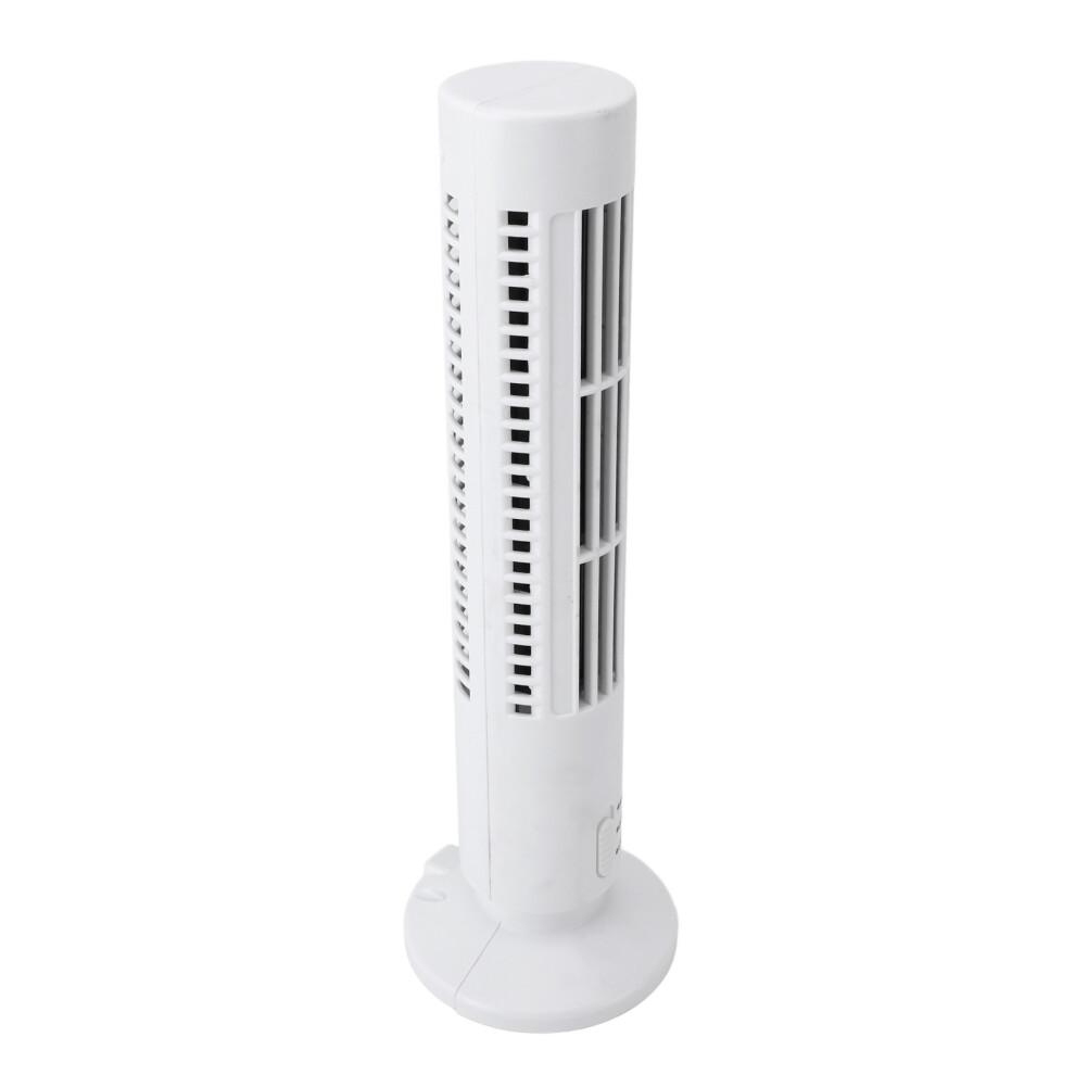 Mini Tower Fan Bladeless Desk Fan Quiet Cooling, White, 6x33cm