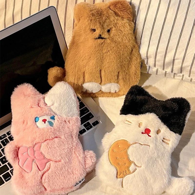 2025 The New Belly Warmer Thick Plush Hand Warmer Cute Cartoon Hot Water Bottle Warm Water Bag Multi-color Optional