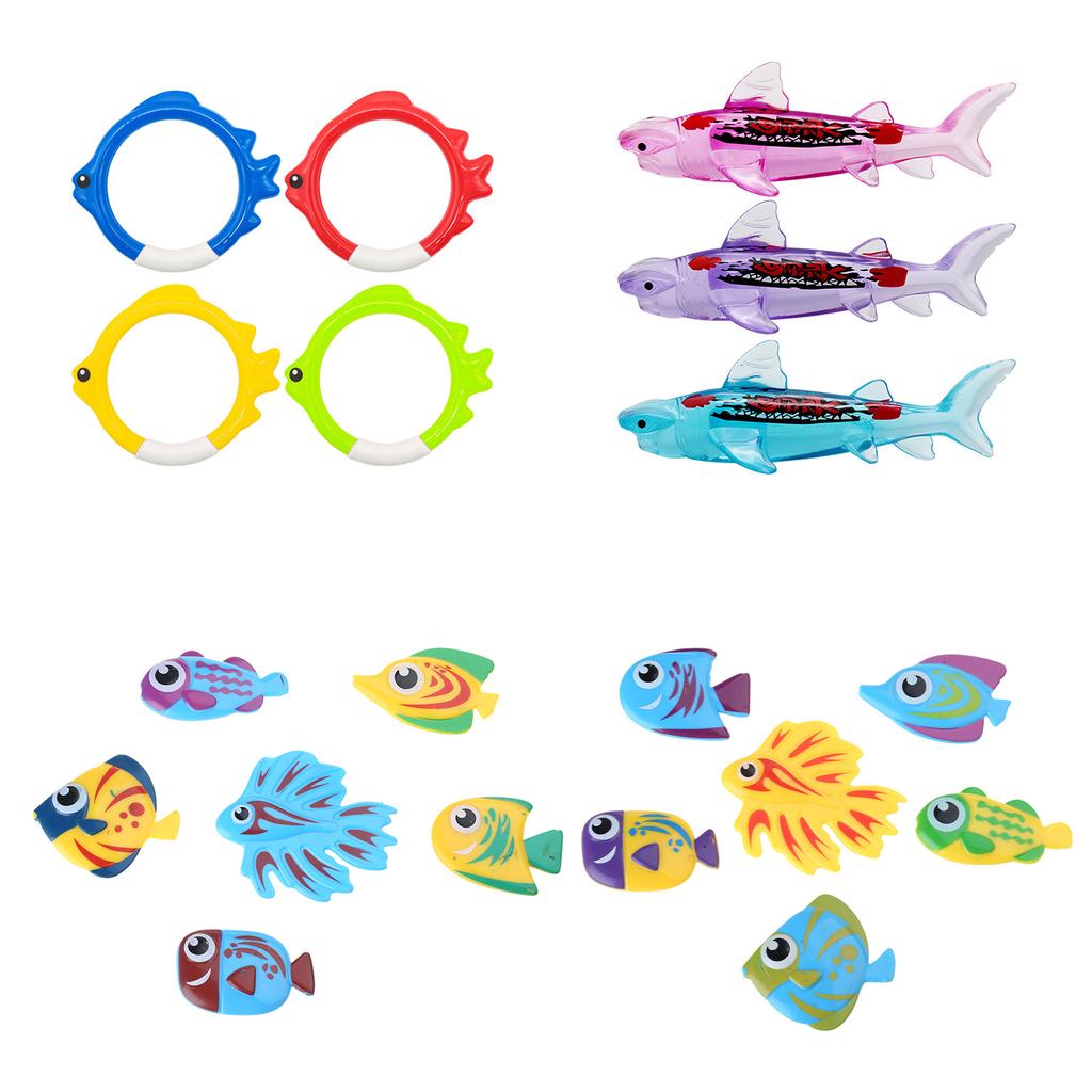 3/4/6PCS Kids Funny Swimming Pool Diving Toy Set Children Underwater Water Play Toy with Fish Shape for Boys Girls
