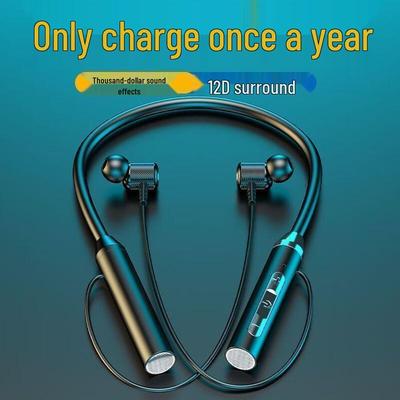 Unisex In-Ear Wireless Bluetooth Neckband Earphones with Ultra-Long Battery Life