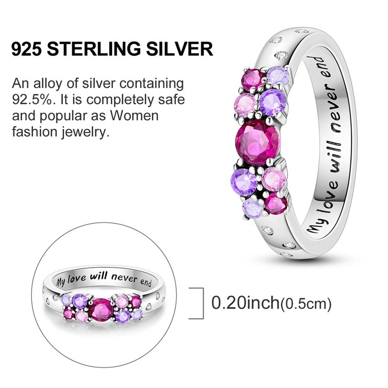 Rings Sales 925 Silver Love Heart Sun Moon Star Iris Adjustable Rings For Women Wedding Birthday Party Jewelry Gift