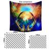 UV Fluorescent Tapestry Print Wall Hanging Art Home Decor