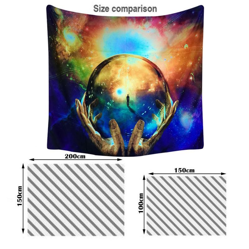 UV Fluorescent Tapestry Print Wall Hanging Art Home Decor