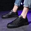 New Winter Men 'S Casual Shoes Leather Upper Plus Velvet Warm Male Boots  Korean Version Trend Black Round Head Men 'S Shoes