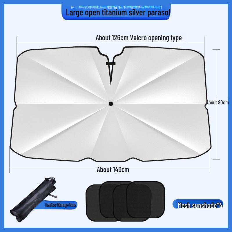 Parapluie rétractable pour voiture - Pare-soleil avant à isolation thermique