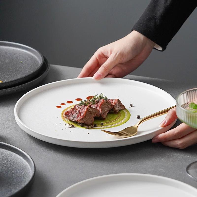 Nordic Ceramic Shallow Dinner Plate