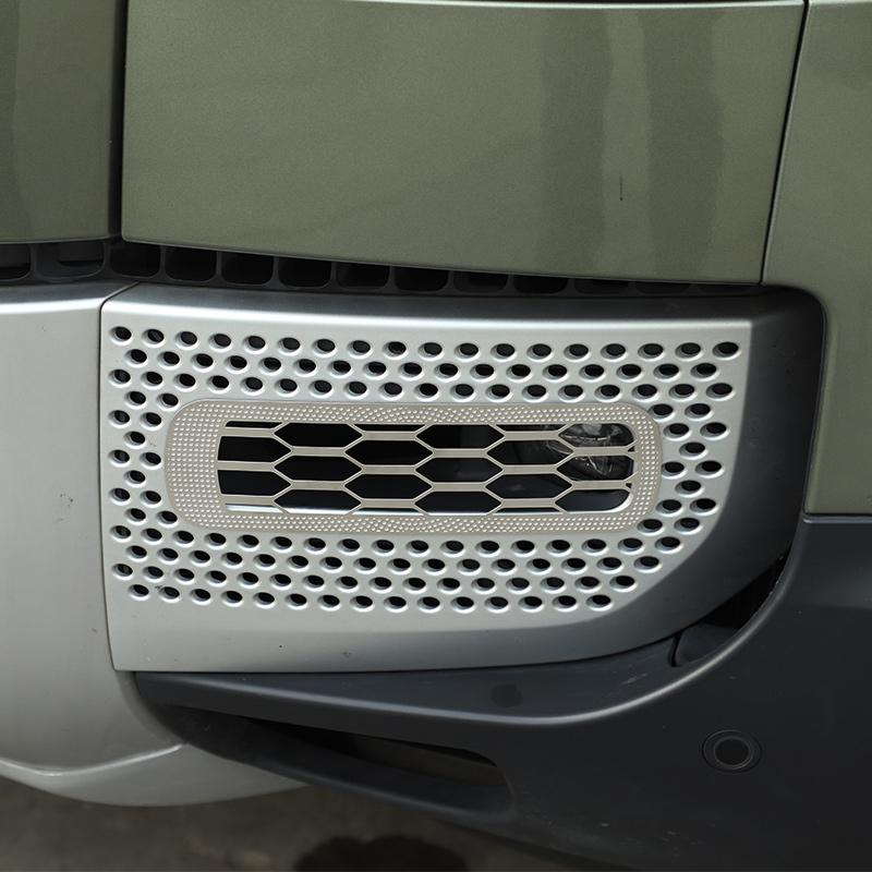 For Land Rover Defender 90 110 130 2020-2025 stainless steel Front fog lamp protective cover Accessories