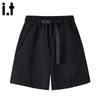 Men's Ice Silk Spliced Workwear Casual Shorts