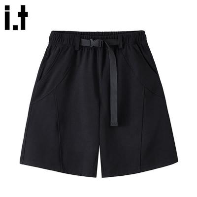 Men's Ice Silk Spliced Workwear Casual Shorts