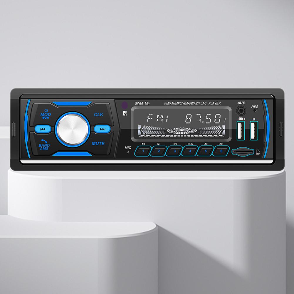 DAB+ MP3 Car Player RDS AM FM Dual USB Stereo Radio Bluetooth-compatible Stereo Player USB Charge TF Stereo Audio Music 7 Colors